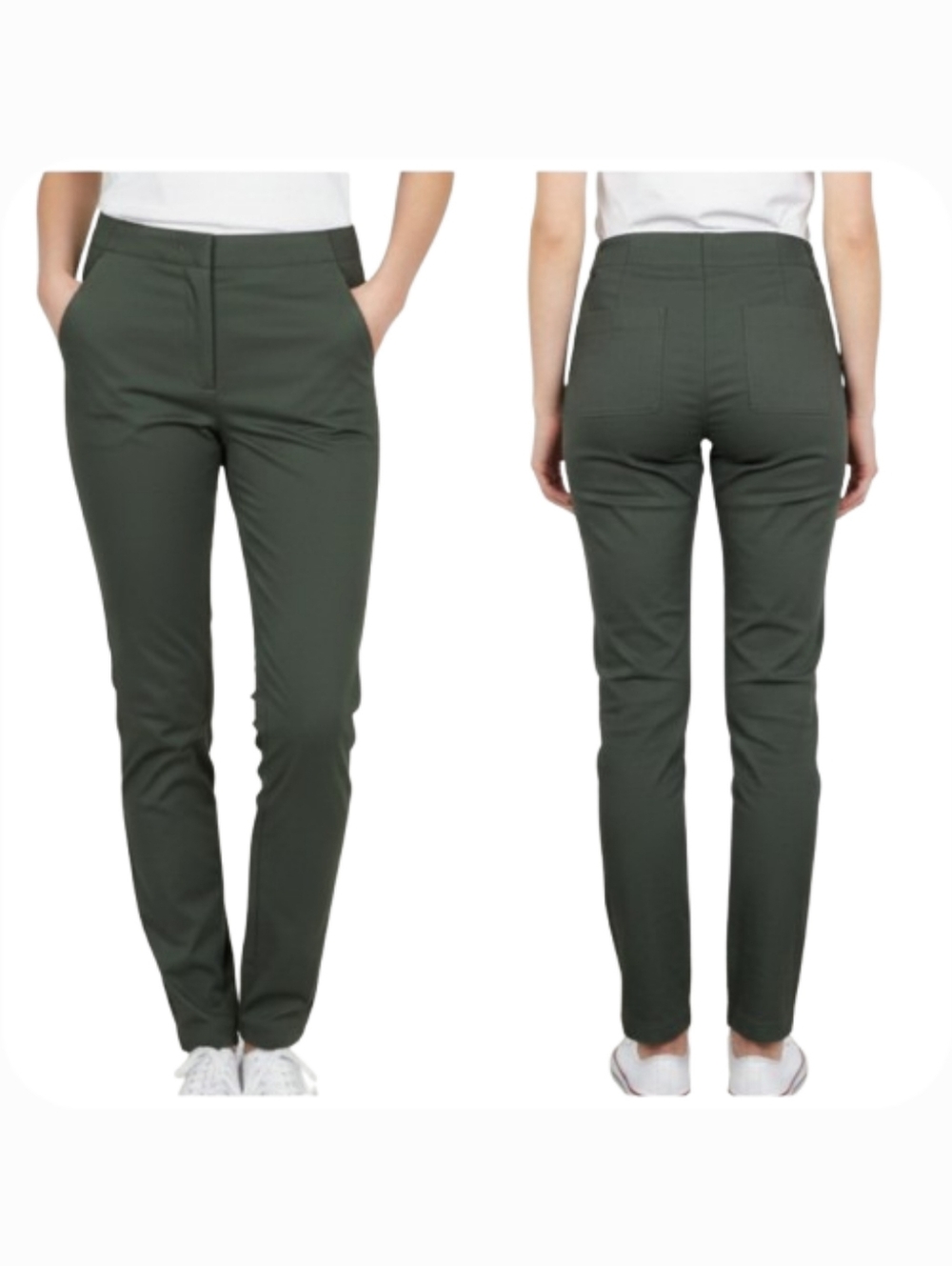 KIT AND ACE Stretch Cotton Twill Slim Fit Commuter Pants